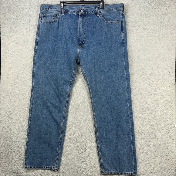 Levis 511 Mens Straight Jeans 44X32 Blue Dark Washed 5 Pocket Red Tab Denim‎ NEW